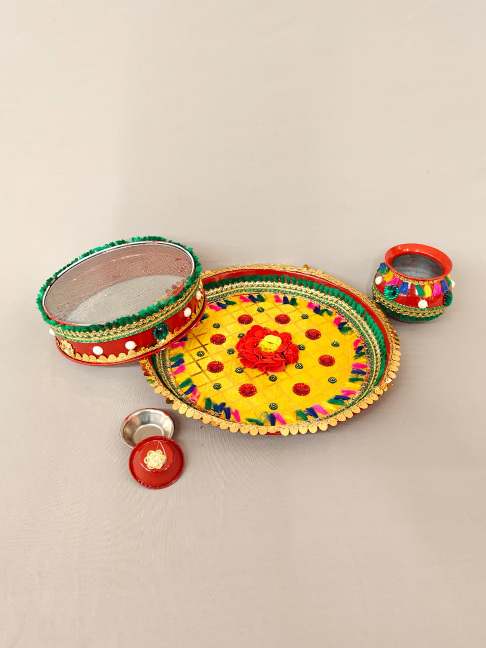 Maheshwari Fancy Store - Karvachauth Pooja Thali Set